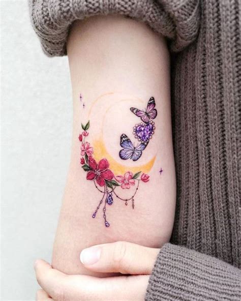 Share 70+ butterfly moon tattoo - in.coedo.com.vn