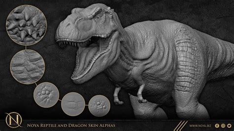 Detailing Reptile And Dragon Animal Skin Using Skin Alphas Realistic