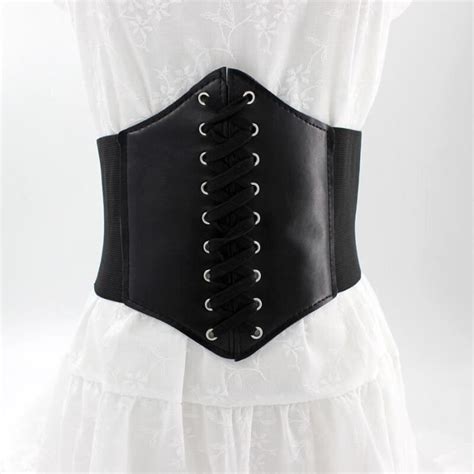 Corset et Bustier Noir en Cuir PU pour Femme Vêtement Gothique Sous le