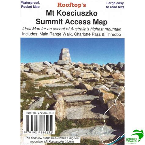 Mount Kosciuszko Summit Access Pocket Map Hiking Maps