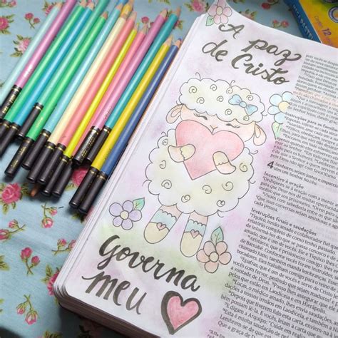 Bible journaling em 2024 Leituras bíblicas Desenho de biblia