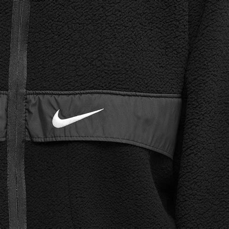 Nike Sherpa Fleece Jacket Black And White End Nz