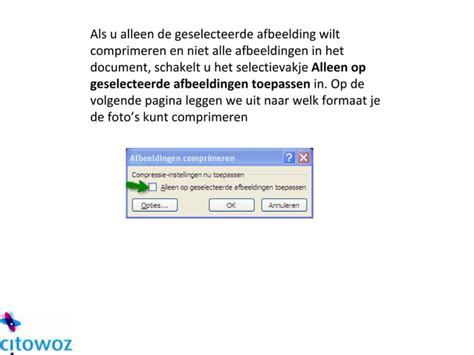Comprimeren Van Afbeeldingen Office 2007 Bestanden | PPT