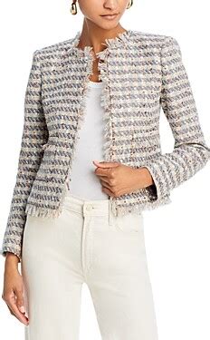 L Agence Angelina Fringe Trim Jacket Shopstyle