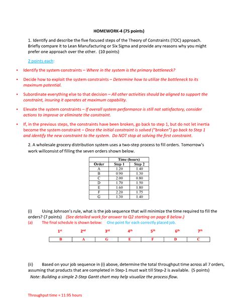 Homework 4 Supply Chain Planning And Control HOMEWORK 4 75 Points 1