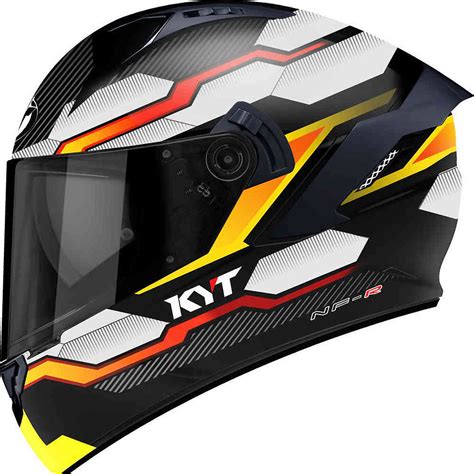 Kyt Nfr Full Face Helmet Hexagon Yellow Chia Motor Pj