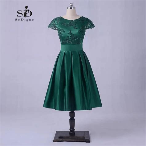 Barato Corto Verde Vestidos De Graduaci N Sodigne T Longitud V