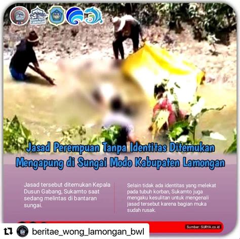 Jasad Perempuan Tanpa Identitas Ditemukan Mengapung Di Sungai Modo