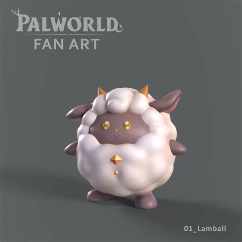 Free Stl File Palworld 01 Lamball Fanart 🐉・3d Print Object To Download