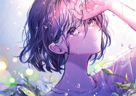 Sad Anime Girl Crying In The Rain Wallpaper