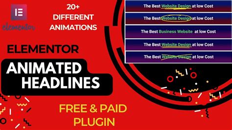 New Elementor Animated Headline Free Pro Plugin Elementor Pro Youtube