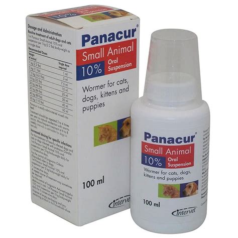 Panacur 10 Dog And Cat Liquid Wormer 100ml Chelford Farm Supplies