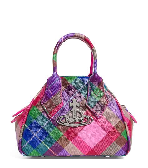 Womens Vivienne Westwood Multi Mini Check Yasmine Top Handle Bag