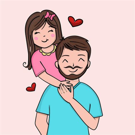 Father And Daughter Drawing Illustration 27501579 Vector Art At Vecteezy