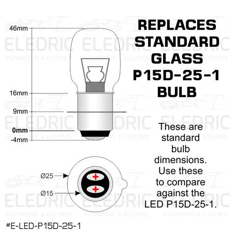 P15D 25 1 LED 50W Bulb Replacement High Low - Eledric