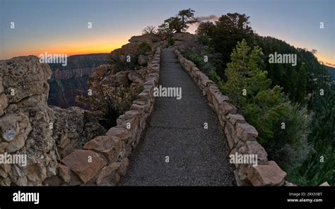 The Paved Pathway Between Bright Angel Point And The Visitor Center At