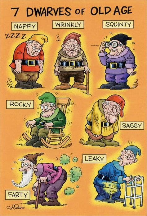 Nobleworks Old Age Dwarves Funny Humorous Dan Collins Birthday Card