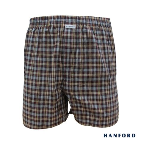 Hanford Men 100 Cotton Woven Boxer Shorts Checkered Setl 1pcsingl Hanford