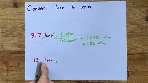 Convert Torr To Atm Easy Method 2 Examples Youtube