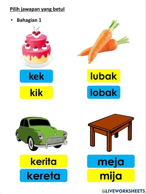 Kuiz Bahasa Melayu Interactive Worksheet Live Worksheets