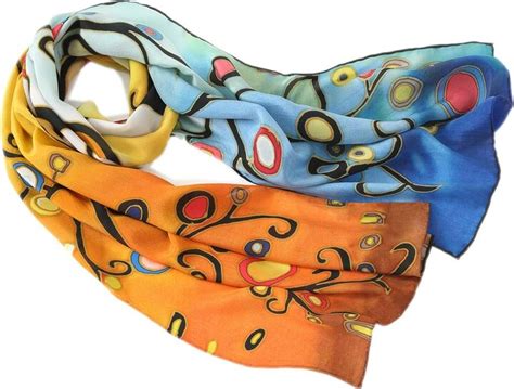 Prettystern Women Inch Long Silk Scarf Gustav Klimt Art Nouveau