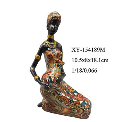 Best Selling Decorative Resin African Sexy Lady Black Art Figurines