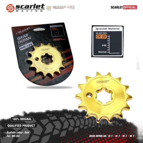 Jual Gear Set Gir Gigi Tarik Depan Belakang Wr Yamaha Scarlet