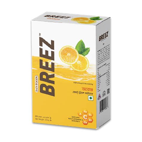 Breez Orange Soft Drink Powder 250gm