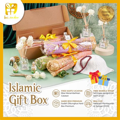 Jual Islamic Gift Box Kado Muslim Sarung Peci Rajut Kopiah Tasbih