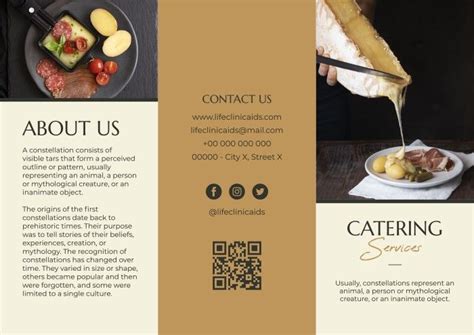 Free Professional Catering Services Brochure Template Hotel Brochure