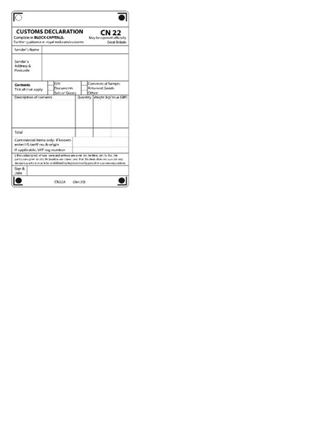 2020 2025 Form Uk Royal Mail Cn 22 Fill Online Printable Fillable