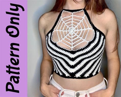 Pattern The Spiderweb Top Crochet Pattern Etsy