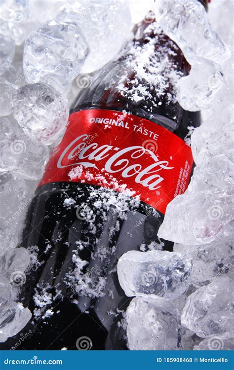 Bottle Of Coca Cola In Crushed Ice Editorial Stock Photo Image Of