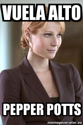 Meme Personalizado Vuela Alto Pepper Potts