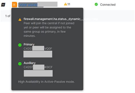 Firewall Management Ha Status Dynamic Undefined Peer Will Join The