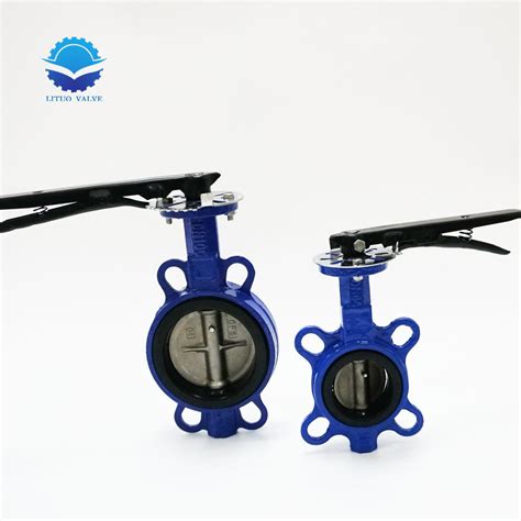 150lb Ductile Iron Material U Type Flanged Butterfly Valve Soft Seated With Worm Gear Applied To