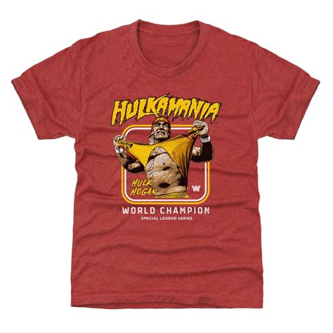 Youth 500 Level Red Hulk Hogan Hulkamania T Shirt