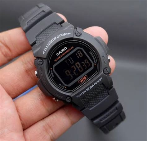 Reloj Casio W H Display Negro Cronometro Sumergible M Env O Gratis