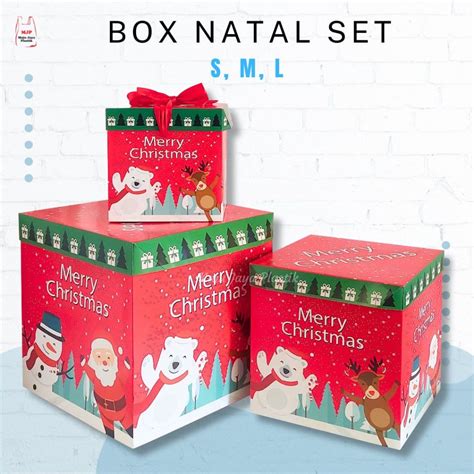 Jual (1PCS) Christmas GIFT BOX Kotak Kado Nuansa Natal kotak kado ...