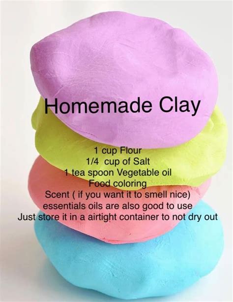 Homemade Clay Diy Slime Recipe Homemade Clay Fun Easy Crafts