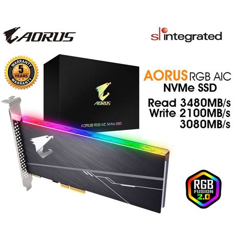 Gigabyte Aorus Rgb Aic Nvme Ssd Gb Tb Shopee Malaysia