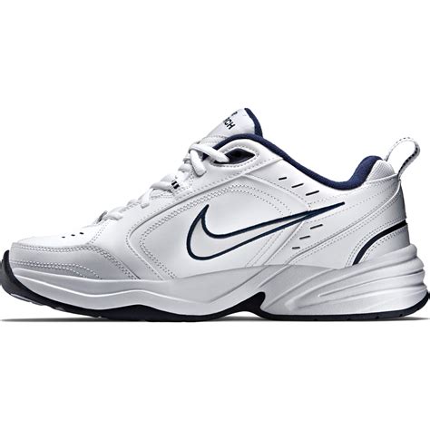 Nike Men's NIKE AIR MONARCH IV (4E) RUNNING SHOES -12; White / Metallic ...