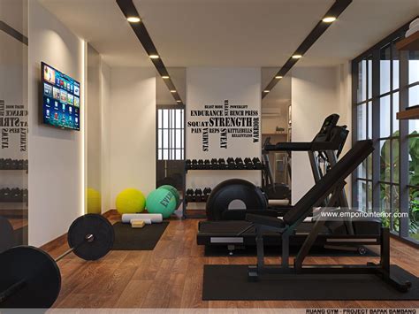 Desain Ruang Gym Rumah Modern Lantai Bapak Bambang Di Jakarta