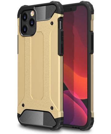 Apple IPhone 12 Pro Max Hoesje Shockproof Hybride Backcover Goud