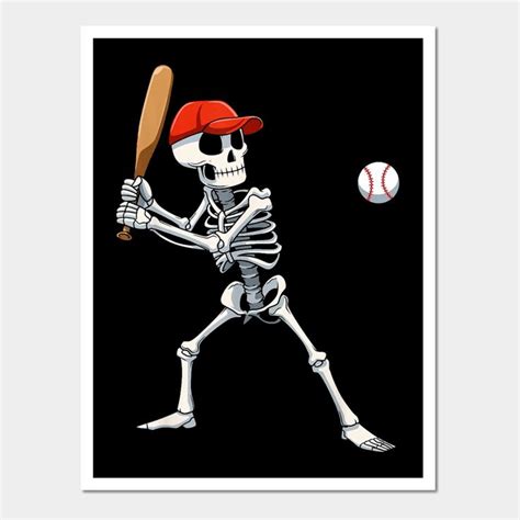 Baseball Skeleton Halloween By Gymer69 In 2023 Art Print Collection