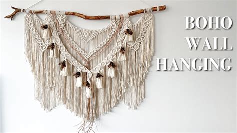 Large BOHO MACRAME WALL HANGING Detailed Tutorial For Beginners YouTube