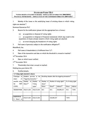 Fillable Online Standard Form Tr Kenmareresourcescom Fax Email