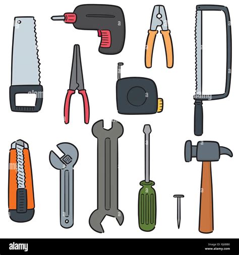 Vector Set Of Construction Tools Stock Vector Image And Art Alamy