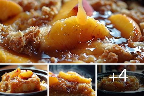 Slow Cooker Peach Dump Cake Savory Discovery