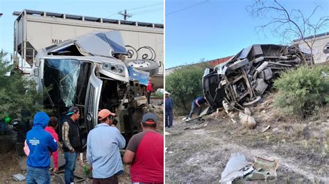 Tren arrastra camión de pasajeros en Querétaro hay 6 muertos